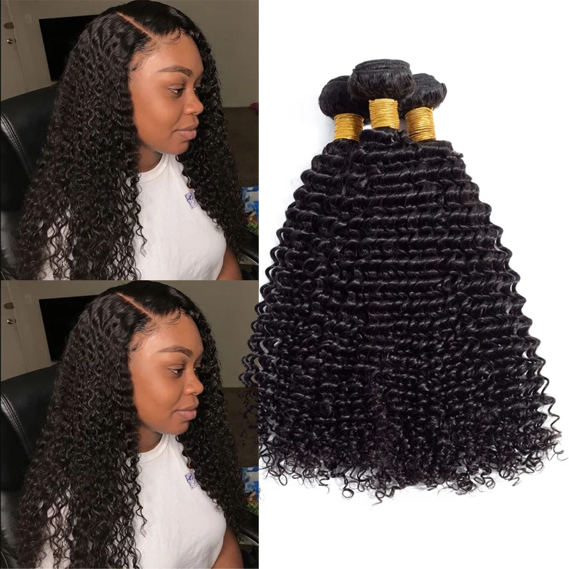 10A Virgin Human Hair Kinky Curly Cuticle Aligned Kinky Curly Human Bundle Extensions 100% Mink Raw Virgin Malaysian Hair