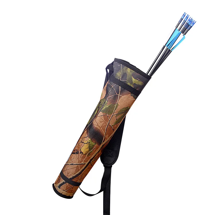 Arrow Quiver Archery Shoulder Back Waist Pouch Round Cylinder