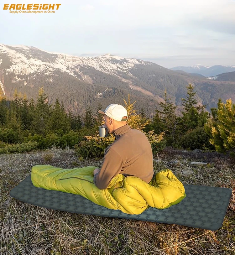 New Ultralight Inflatable Sleeping Pad with Heat Reflective Film High R Value Sleeping Mat for Mountaineering