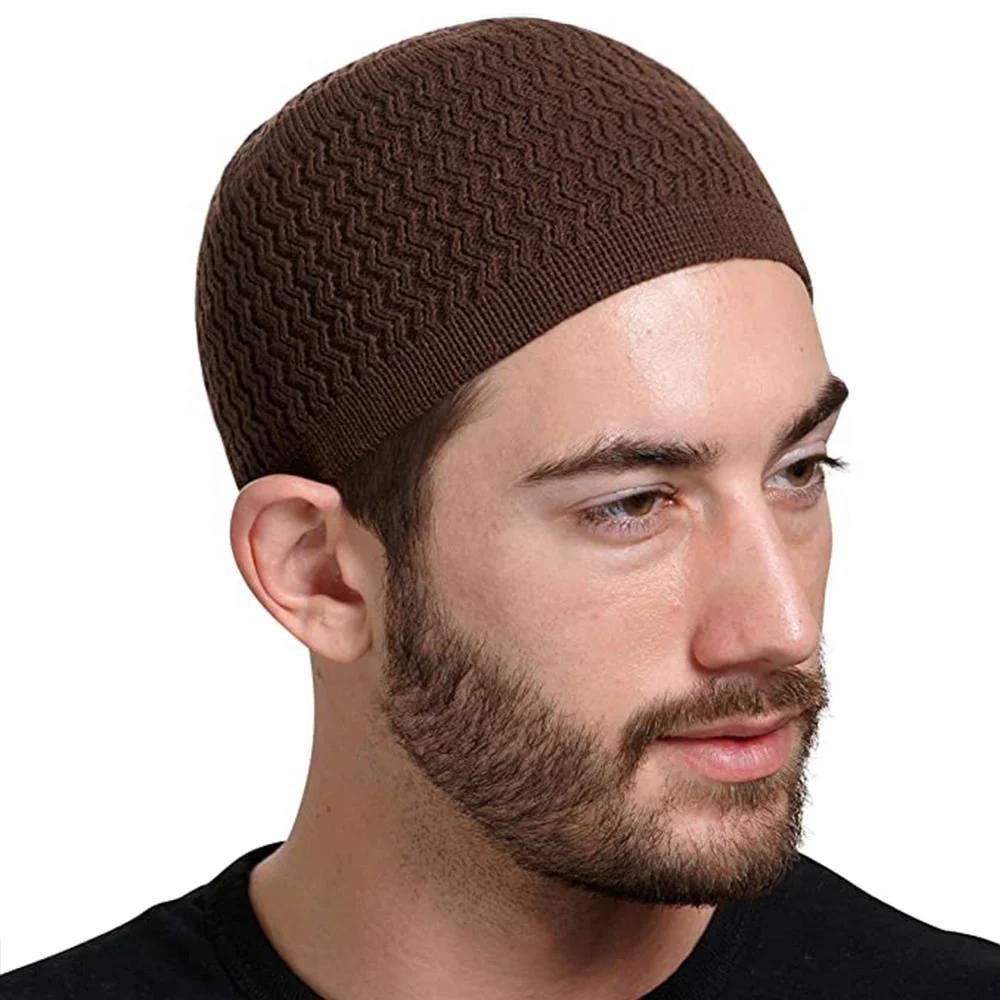 Исламская Арабская вязаная шапка Kufi в нейтральном стиле жаккардовая молитвенная мусульманская шляпа