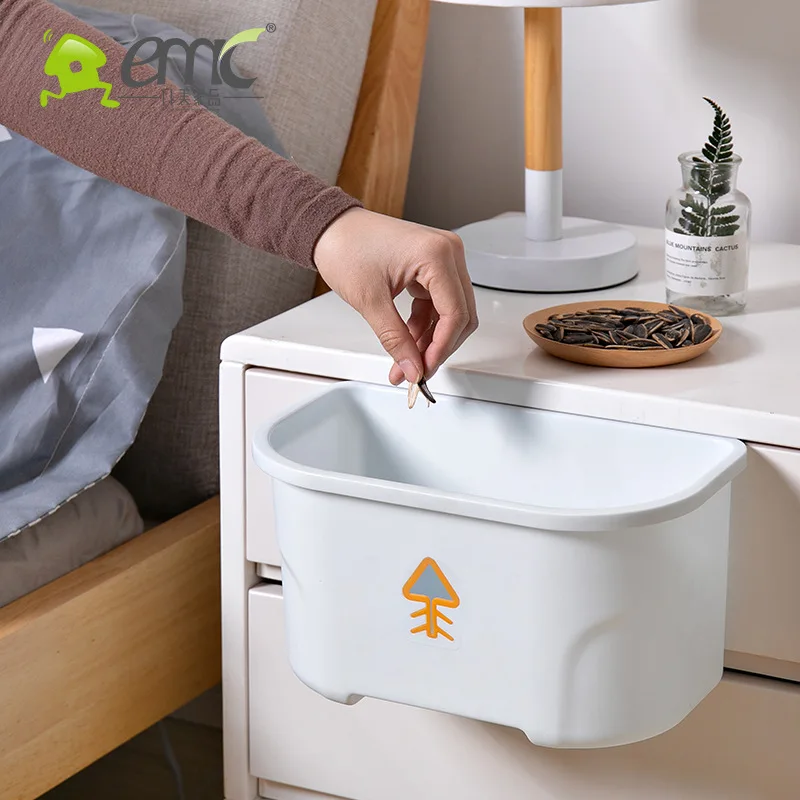 Multi-functional Plastic Household Hanging Garbage Can Vehicle Garbage Waste Bin Kitchen Cabinet Door Hanging Trash Can