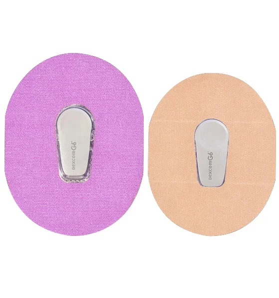 Quick Self Adhesive Purple Sensor Patch Custom Cover For Dexcom G6 Sensors