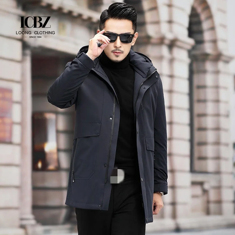 Winter Jacket Coat Boys Padded Black Long Custom Men Nylon Velvet Denim Jacket Manufacturers Fur Down Puffer Jacket