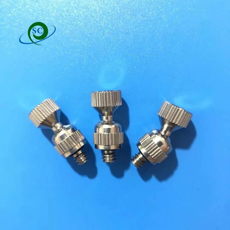 CS fog mist nozzle rotating swivel nozzle seat 3/16 brass universal quick connect joint