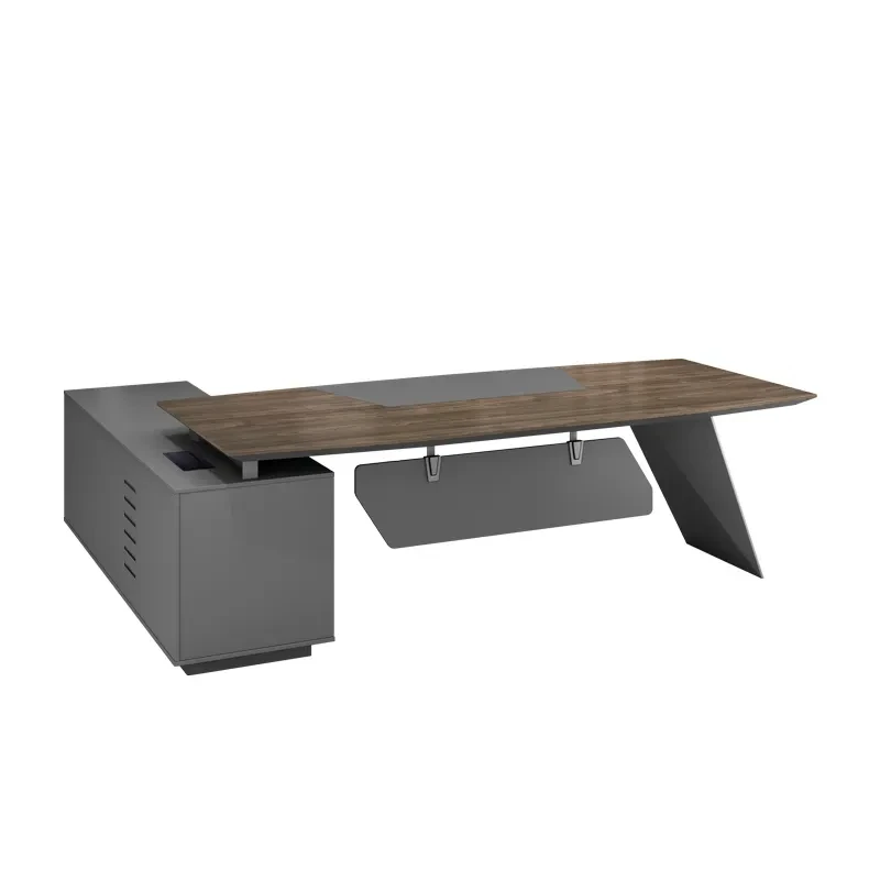 Wooden modern executive I type director luxury CEO boss desk design