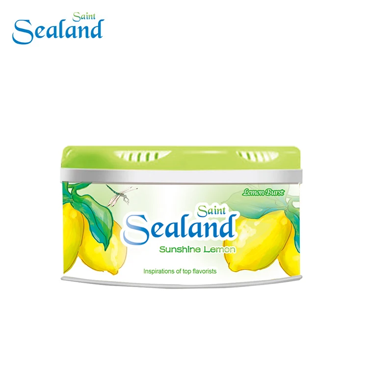Wholesalers Sealand Long-lasting Fresh Lemon Fragrance Household Home Toilet Car 70g Can Solid Flower Air Freshener