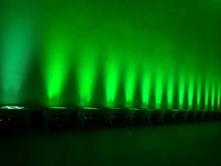 Winlite 12x18w RGBWA+UV 6in1 led wireless DMX battery powered square flat par