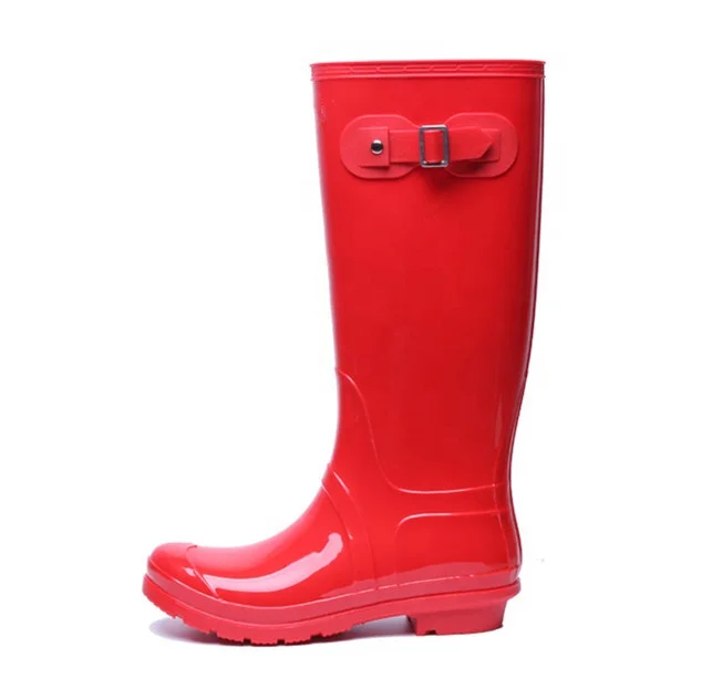 Wholesale fashion manufacturer Wellington waterproof gumboot pvc rain boots for women