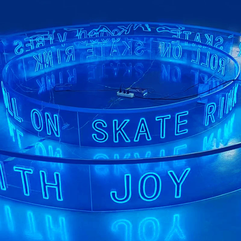 Personalized Advertising Custom Art Acrylic Ring Neon Lights Hanging Business Logo Letter Decorative Light Neon Sign