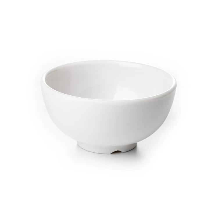 Restaurant Soup Bowl Melamine White Unbreakable Melamine Rice Bowl
