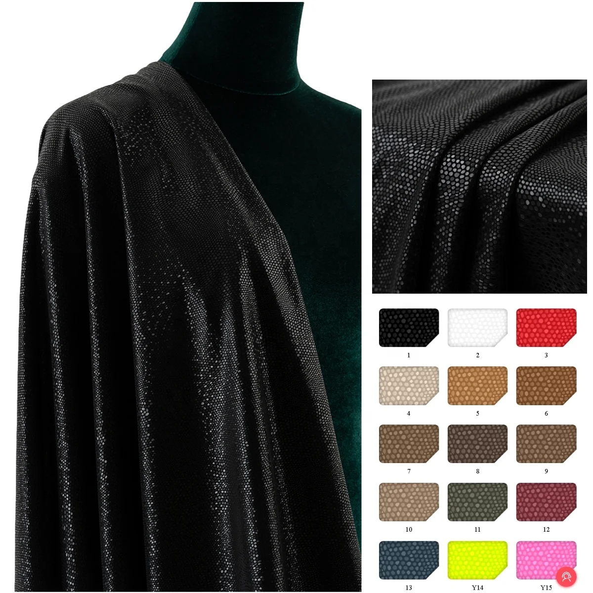 Shiny Design 4 way Stretch Spandex Elastic Pu Faux Leather Fabrics