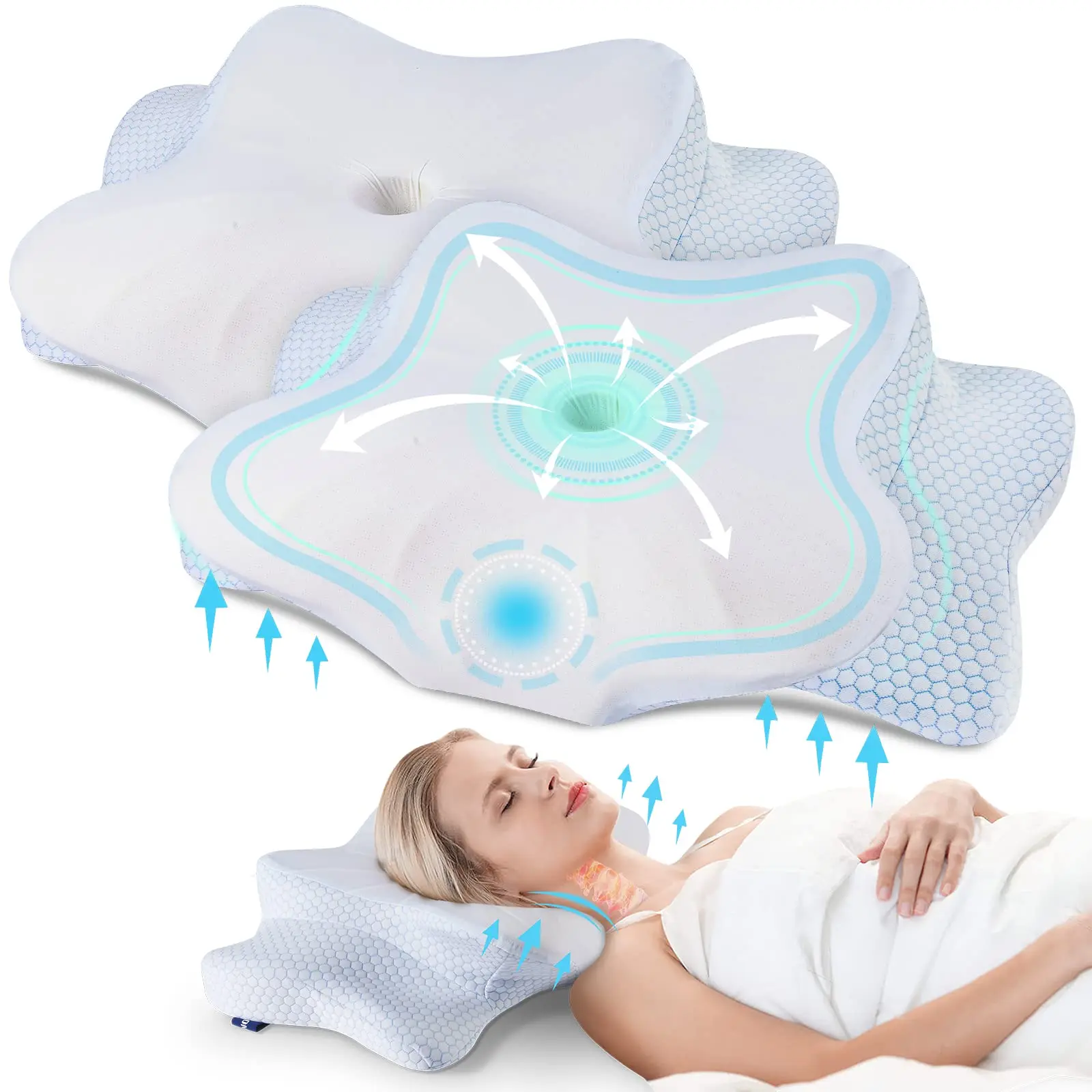 New Design Non-toxic Breathable Memory Foam Soft Pillow For Couple