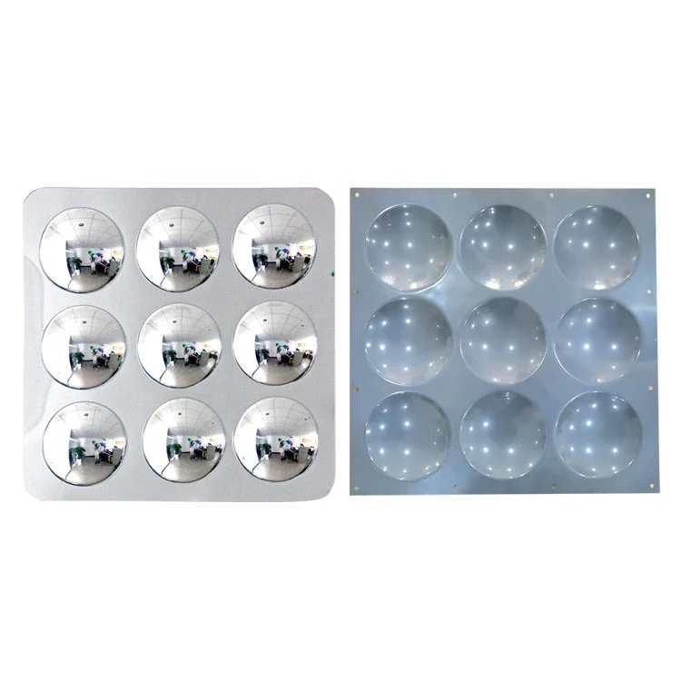 78*78 CM and Customizable  Size 2 mm Thickness Acrylic Plastic Nine-hole  Decorative Convex Mirror