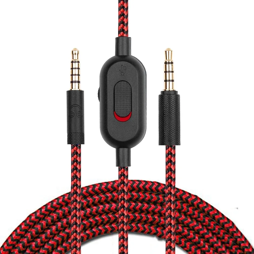 Audio Cable for G433 G233 G Pro X Gaming Headset Aux Cord with Volume Control &Mic Mute