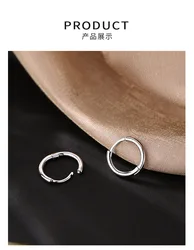 Glossy Hoop Earrings 925 Silver Gold Color Earrings Piercing Accessory Trendy Huggie Female Hoops For Women