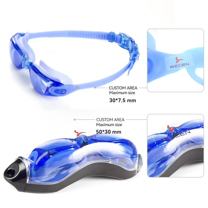 Small MOQ Silicone Straps High Definition Swimming Glasses for Adult UV Protection Swim Goggles Custom
