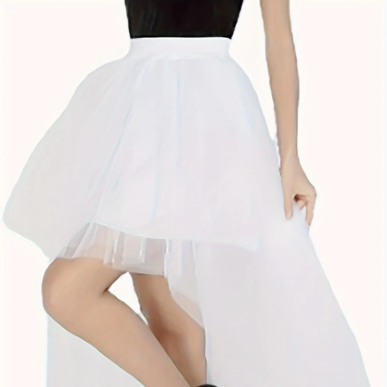 Hot Style Custom Solid Color Lady Skirt Sexy Summer Short Skirt Mesh Pleated Mini Tulle Women Skirts