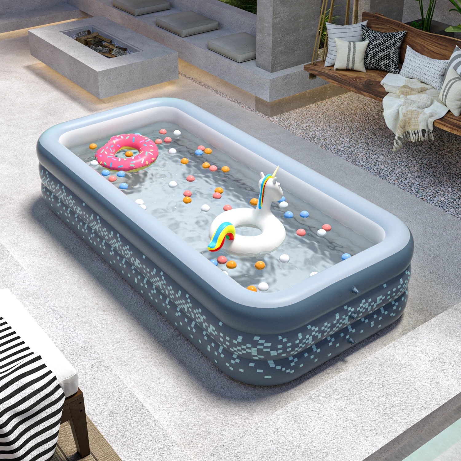 High Quality Cheap Price Swim Pool Kids Square  Container 20Ft 40Ft Swimming Pool Water Bar In Portable Inflatable Swimming pool