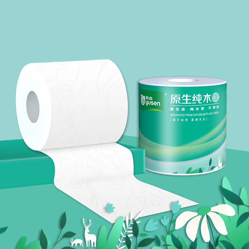 Factory price organic pure virgin wood pulp toilet tissue Oem toilet paper roll import bathroom tissue to usa