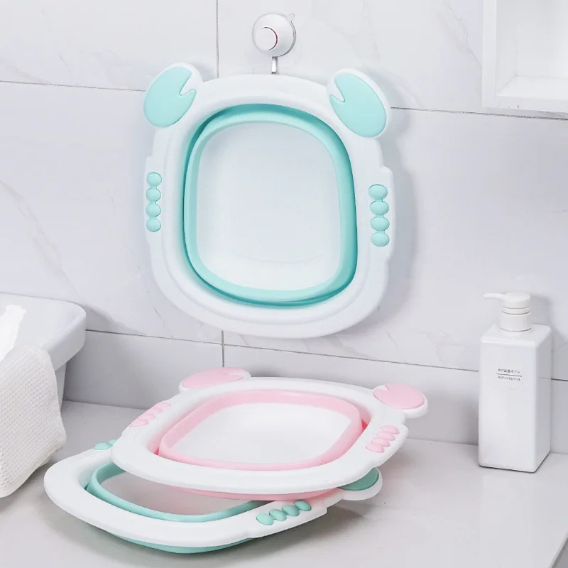 
No BPA Good Quality Folding Plastic Foldable Baby Kid Washbasin Bath 