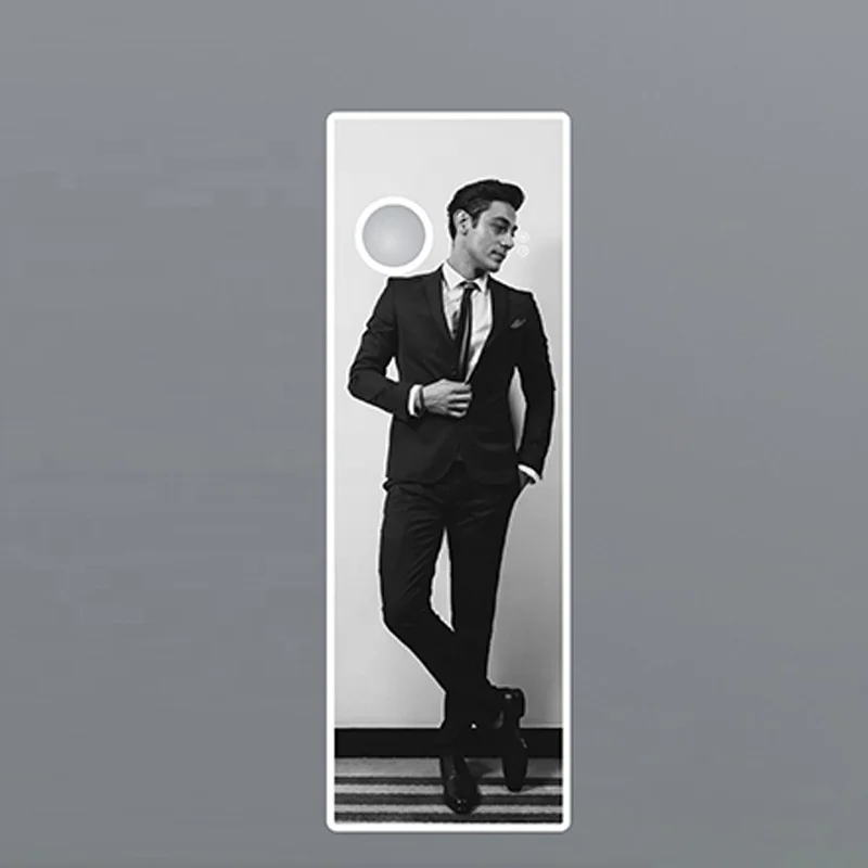 Custom Made Acrylic Frame Clock Anti-Fog Smart Touch Screen Bathroom Mirror