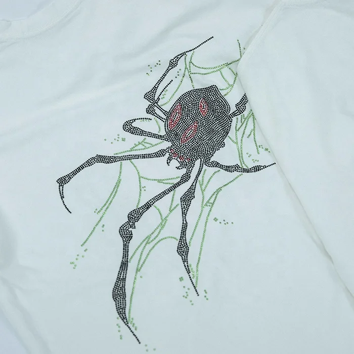 BILLIONS Custom rhinestone heat transfers for t-shirts 100% cotton rhinestone t shirt