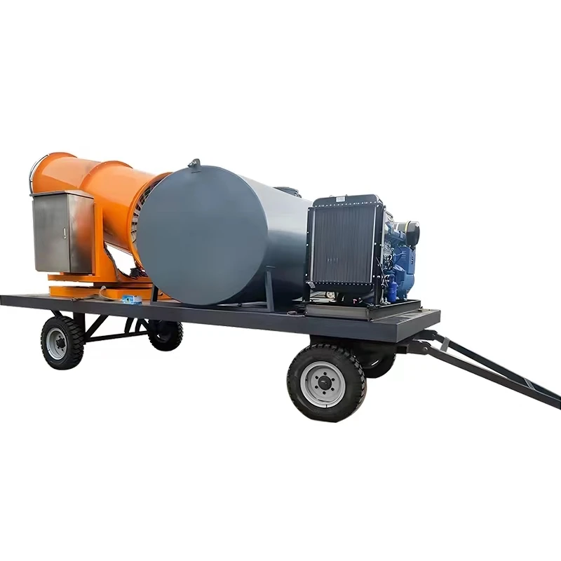 Effective Portable Dust Control Fog Cannon 80m 100m Dust Fighter Truck Mounted Water Mist Fog Cannon with wheels  For Mine