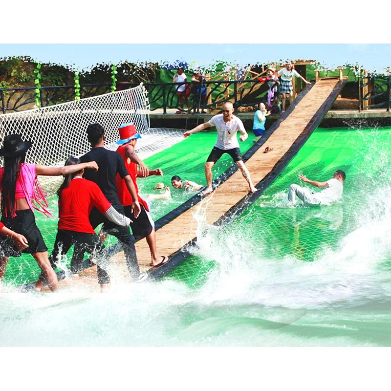 Playground Amusement Swinging Wobbly Shaking Bridge