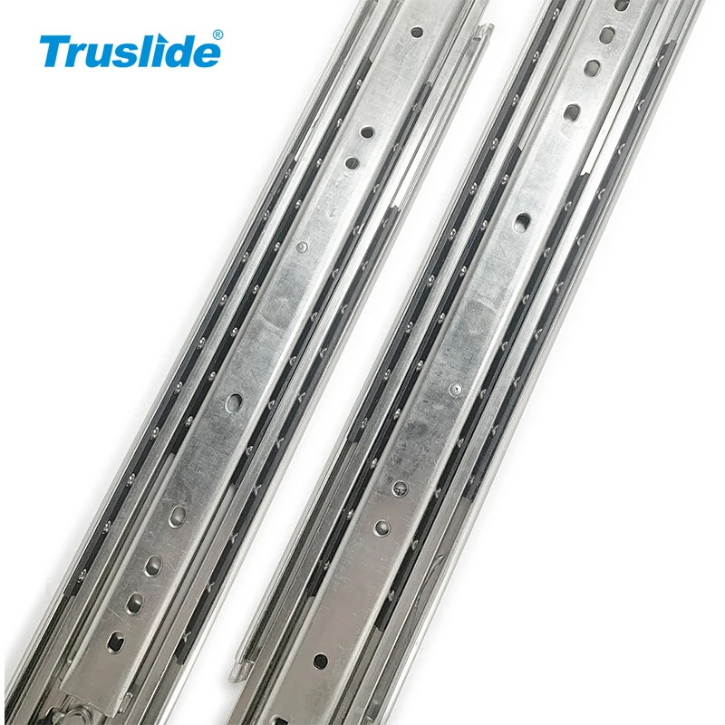 Th2076LK 76MM long heavy duty drawer slides furniture ball bearing drawer slides locking heavy drawer slides channel 1500mm