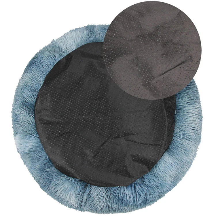 Manufacturers sell wholesale high quality cat beds round plush donuts winter warm and comfortable pet beds for dog and cat 2 buy