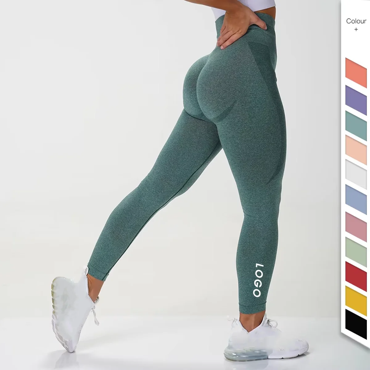 2024 Custom Colors High Waist Seamless Sexy Fitness Push Up Leggings Women Workout Leggings For Women