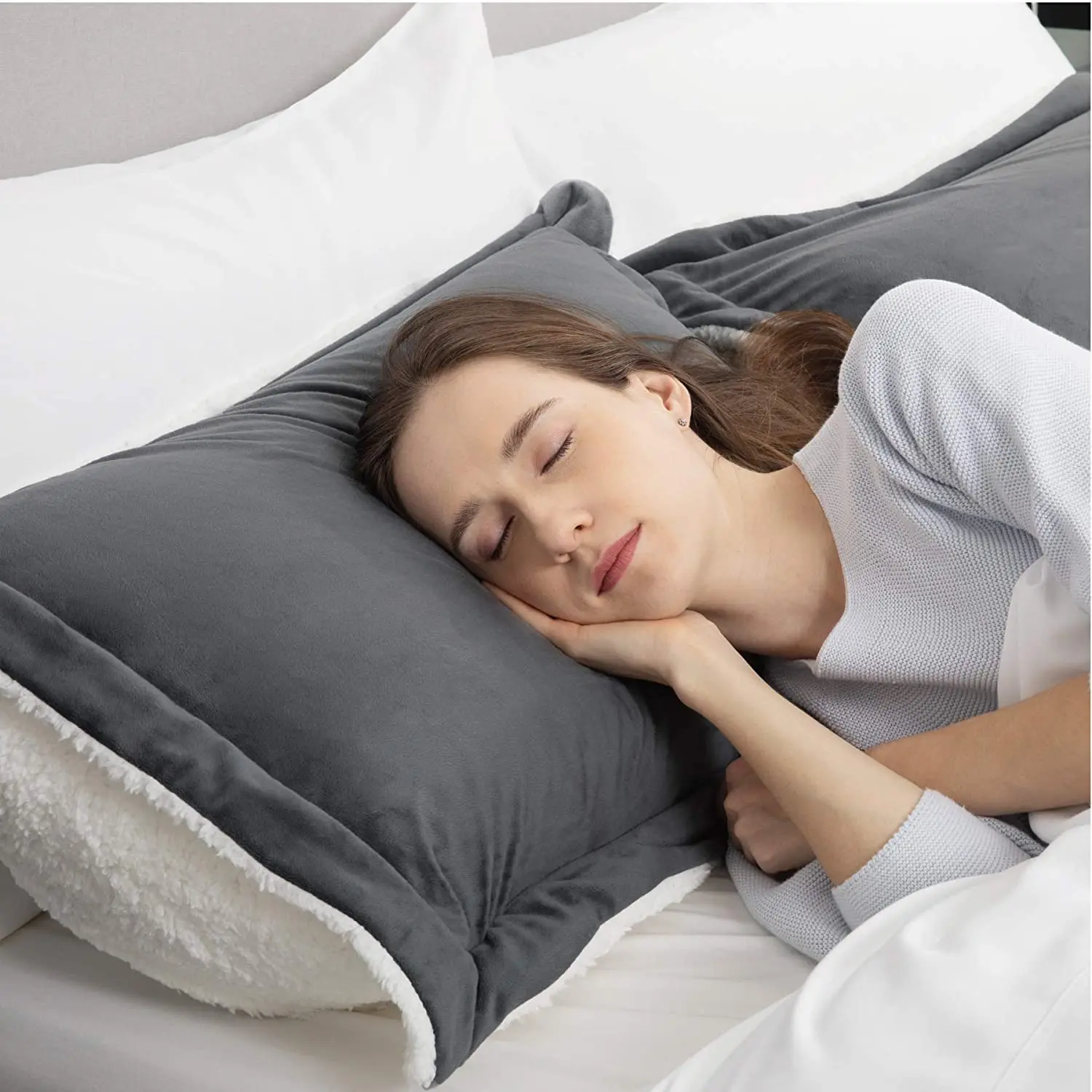 Soft warm double-sided fleece sets comforter bedroom quilted comforter quilt