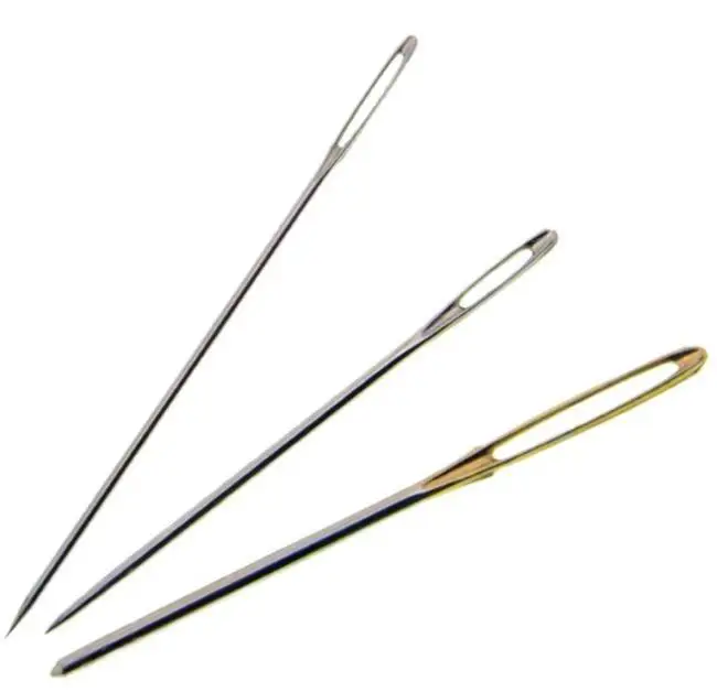 Blunt Stainless Steel Large-Eye Yarn Knitting Needles for Hand Sewing & Sewing Machine Great for Crochet Projects