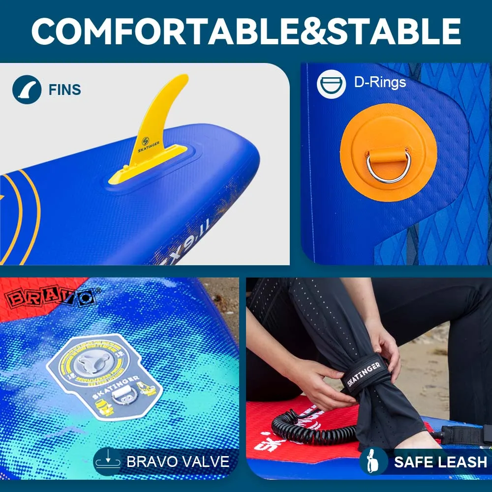 Skatinger 2025 New style inflatable sup paddle board paddleboard Drop Stitch paddle padel board surfboard stand up paddle board