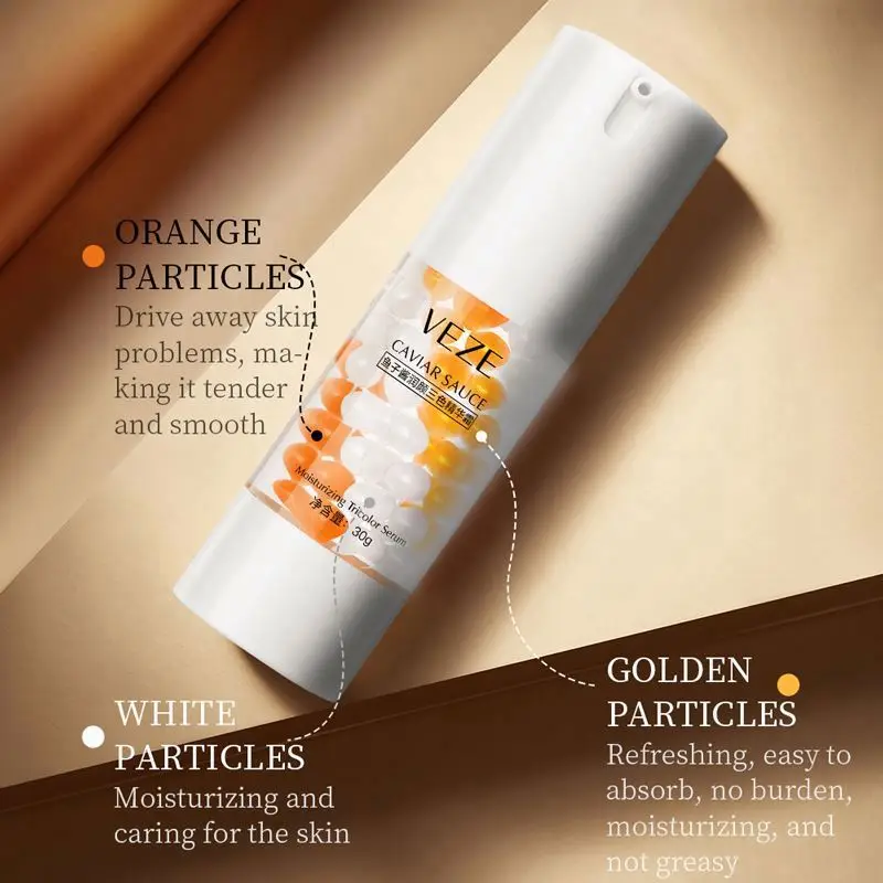 OEM VENZEN caviar moisturizing improving dry skin nourishing three color essence facial cream