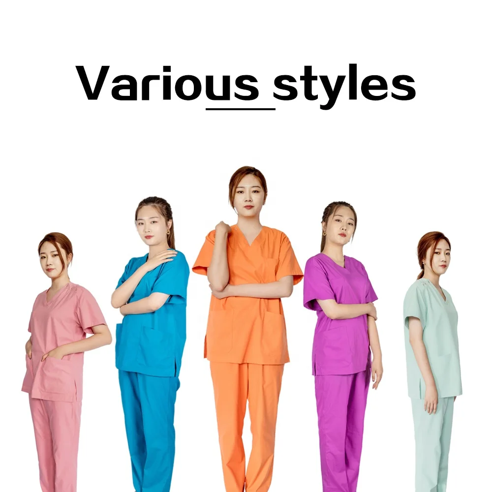 
High-quality Cheap Women Hospital short sleeve medical scrubs Medical Scrubs Uniform Set Scrub Sets 