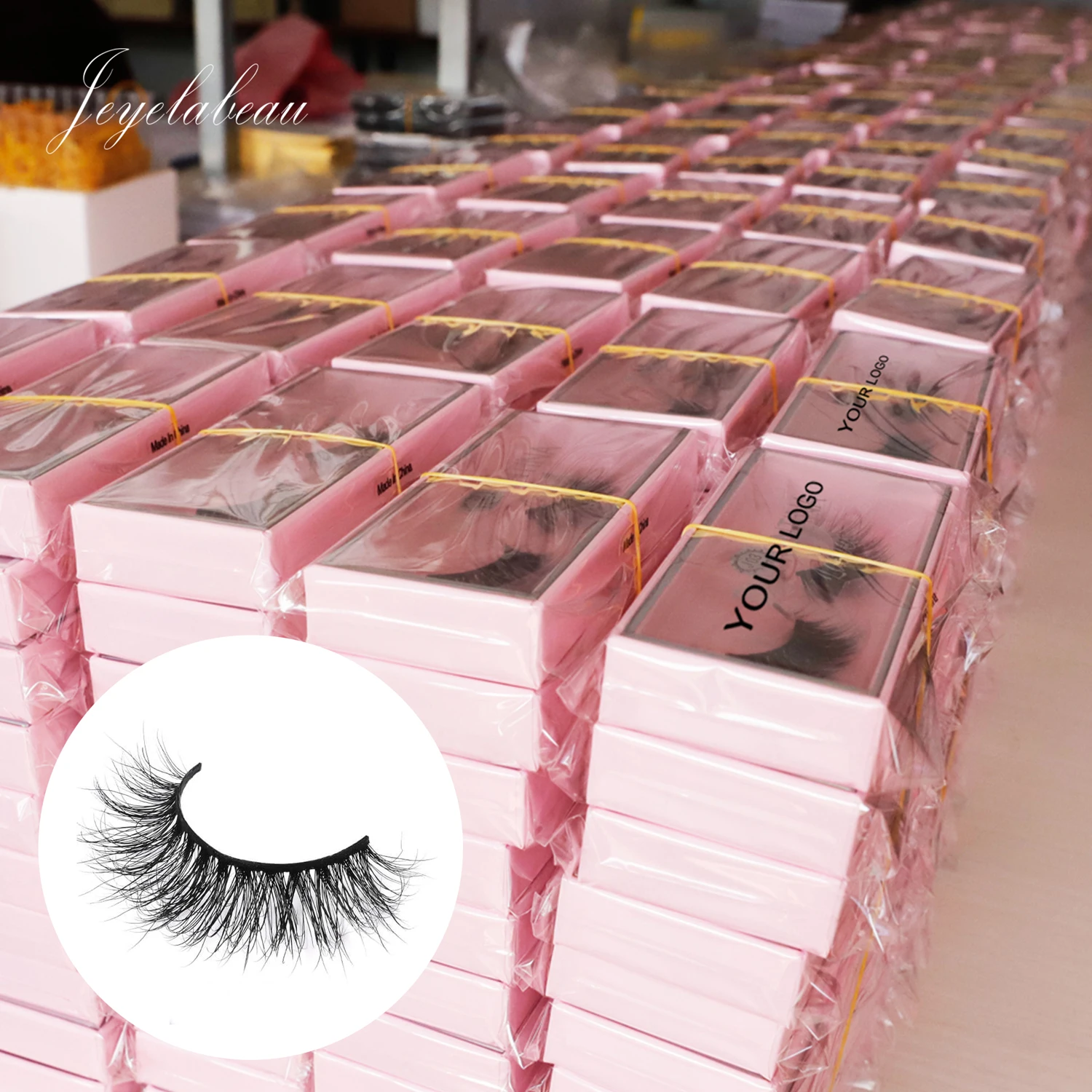 custom eyelash packaging Mink Fur Material and Natural Long False 3d mink lashess Style vendors mink eyelashes