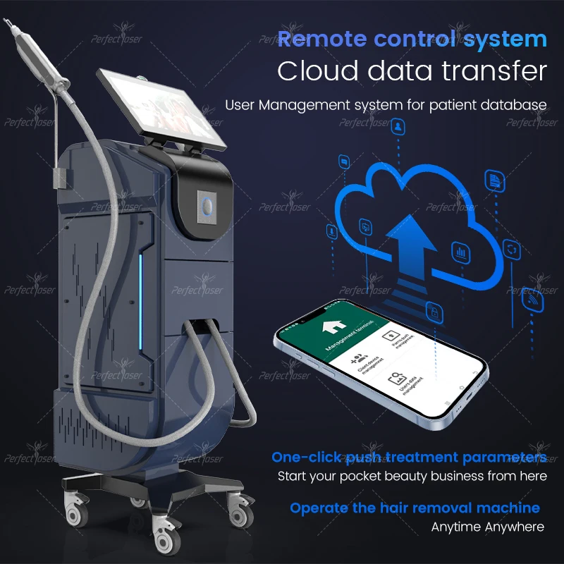 Perfectlaser Oem Diode Laser Hair Removal Machine Professional Ice 755 808 1064 Permanent nd yag Laser Machine