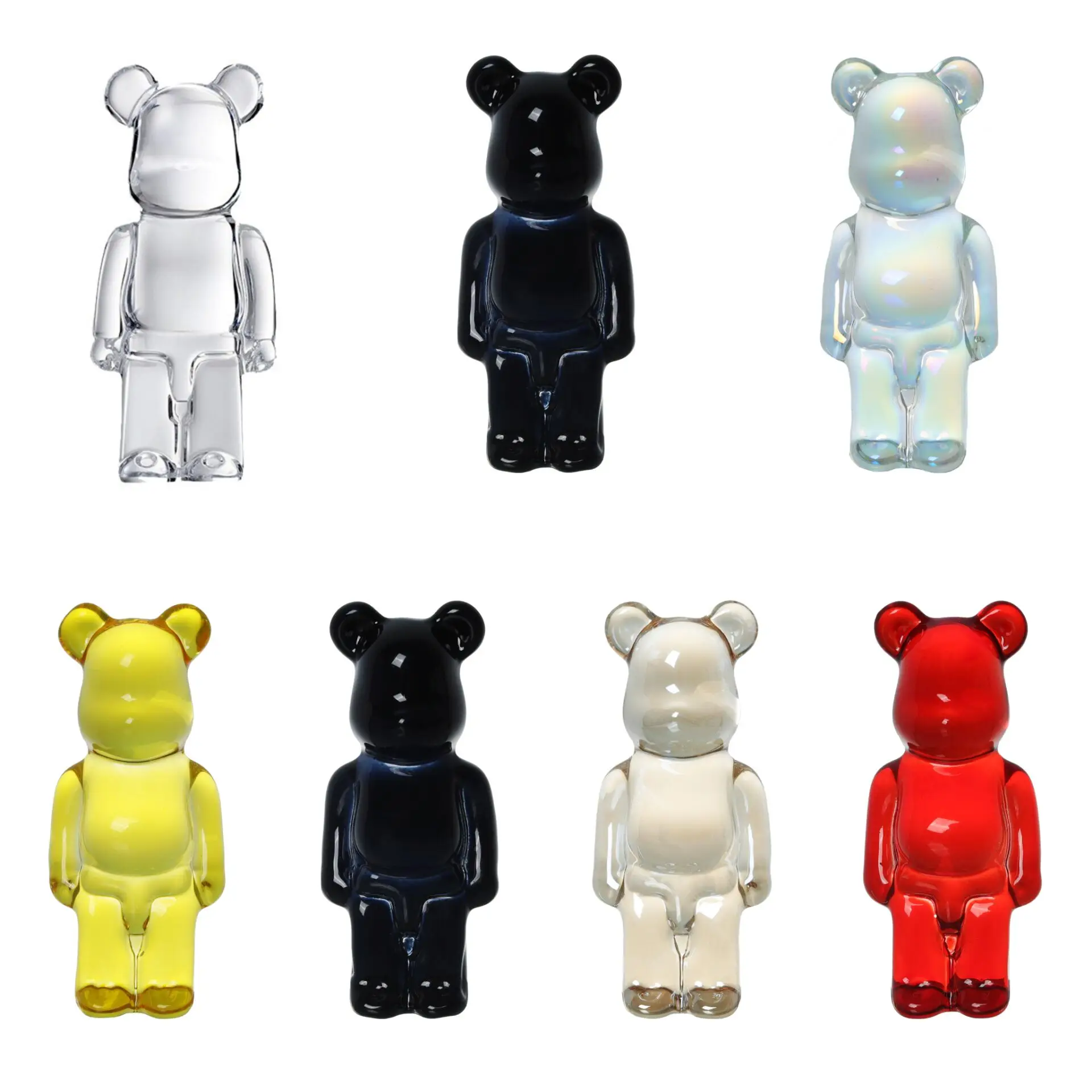 High Quality Natural Healing Stone Crystal Animal Carving Cartoon Characters Crystal Violent Bears for Home Decoration For girls