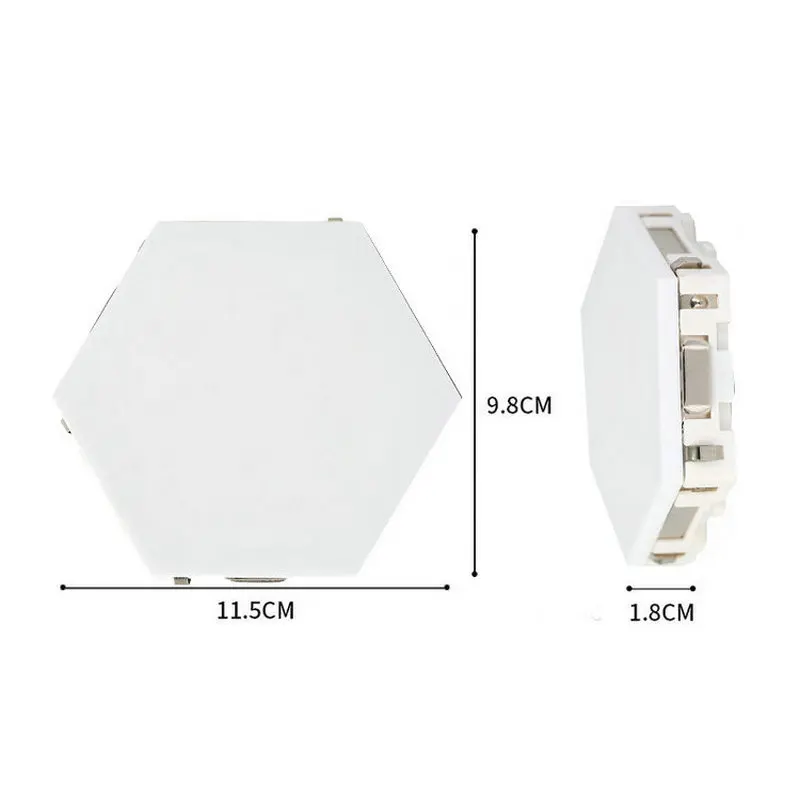 Colorful LED Honeycomb Quantum Hexagon Wall Lamp With Touch Sensitive For Bedroom Living Room Stair Loft DIY Decor Night Light