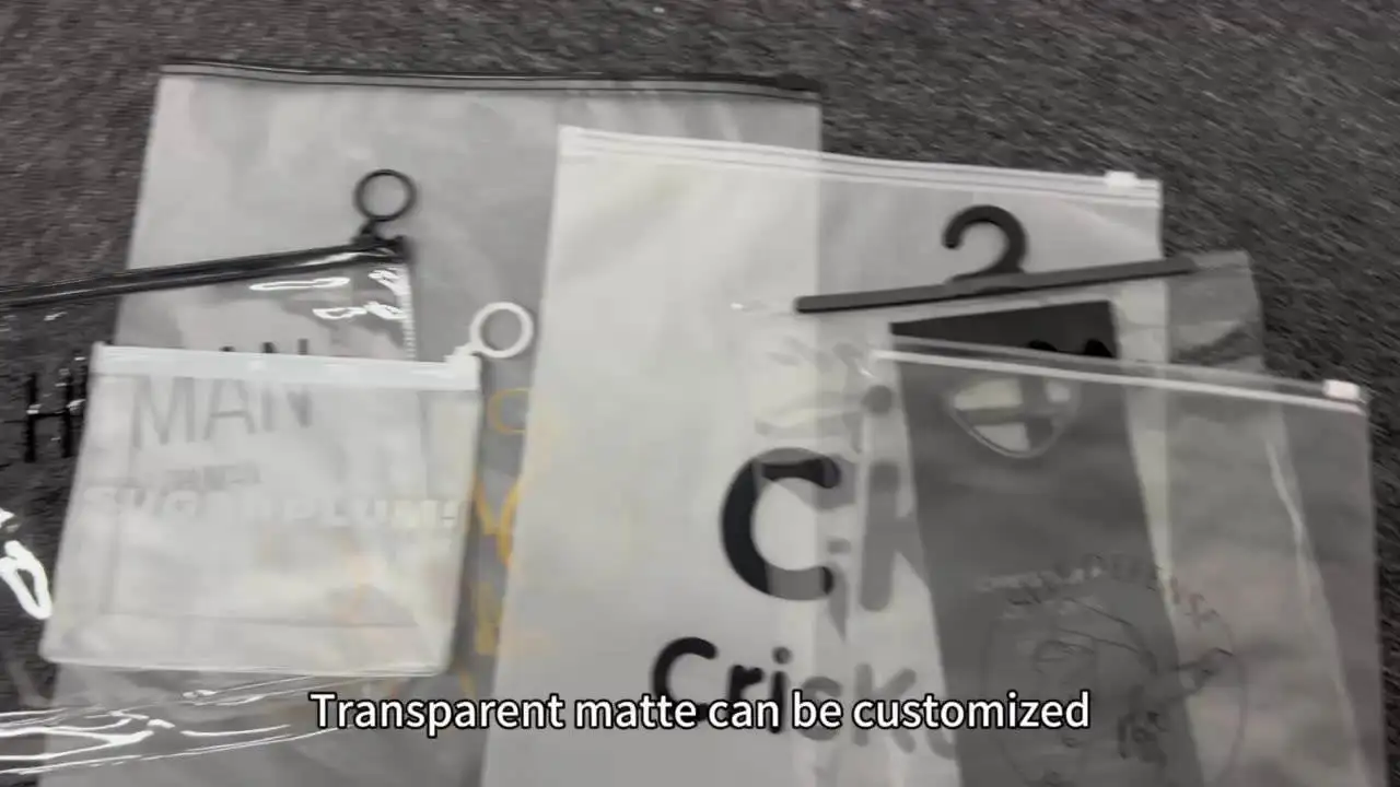 Recyclable Custom Frosted PE Poly Ziplock Tshirt Packaging Plastic Bag