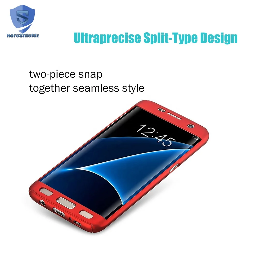 Manufacture 360 Degree Case For Samsung Galaxy S7 Edge,Full Body Ultra-thin Matte PC Cell Phone Case 360 With Screen Protector
