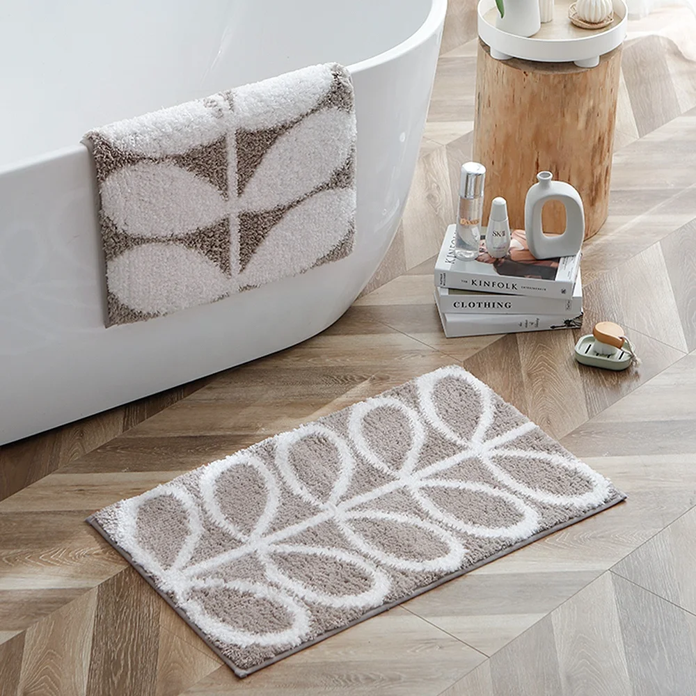 Hot Selling Tufted Bath Rug Soft Microfiber Bathroom Mat Non-Slip Mat Absorbent Bathroom Floor Mat