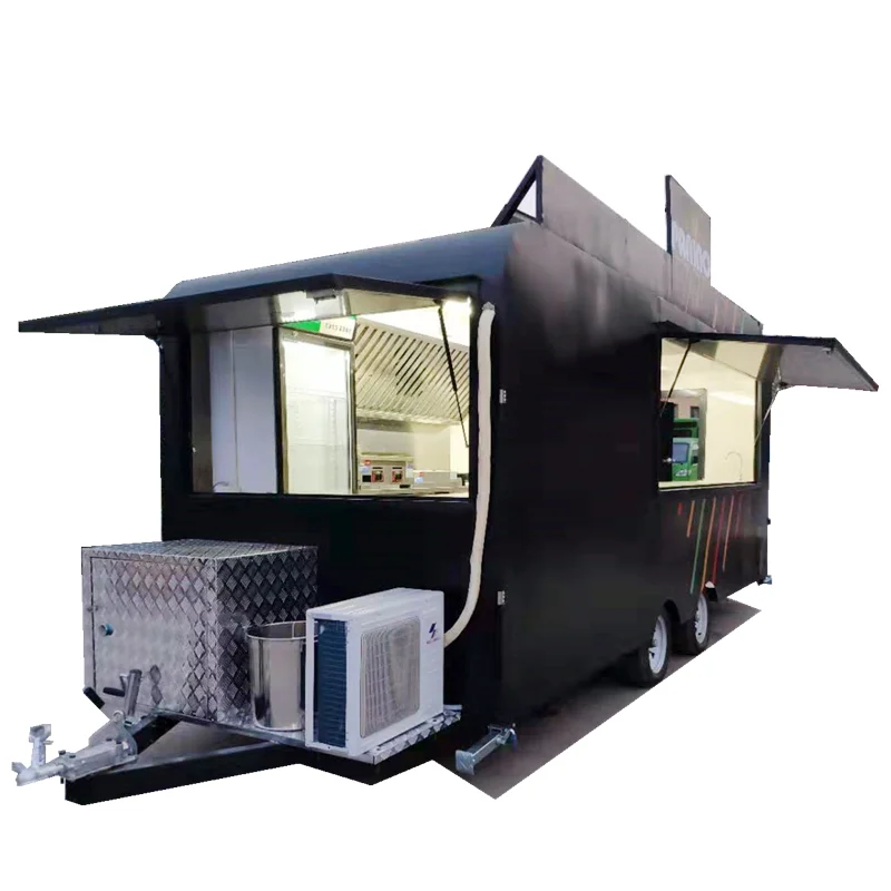 High quality food truck ice cream machine caravan crepe food cart pizza vending machine