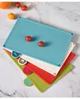 High Quality Set Of 4 Cutting Boards With Storage Stand Thicker Plastic Chopping Board Set Kitchen Accessories