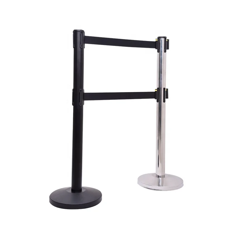 Double Belt Retractable Stanchion/ Security Barrier