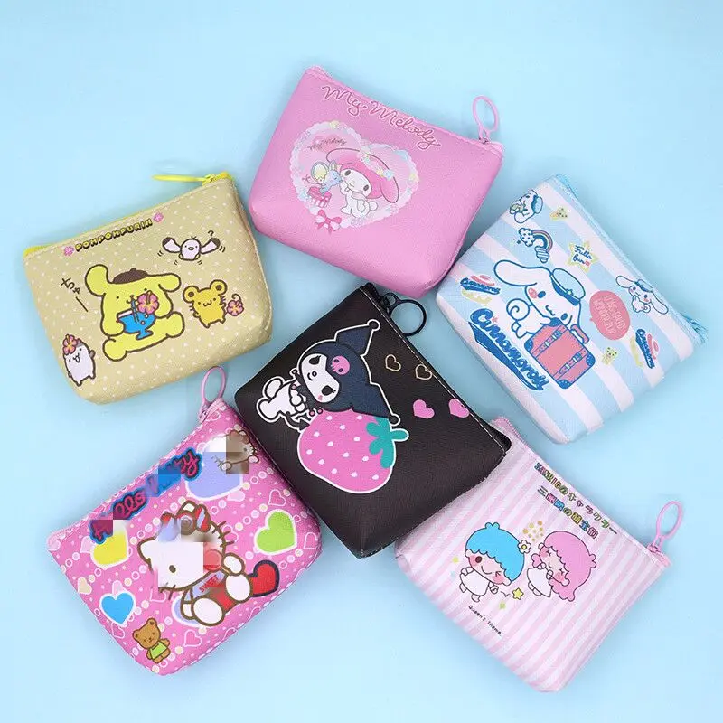 Лидер продаж мультяшная мини-карточка для монет и ключей sanrio Kuromi Cinnamorol hello kitty Melody