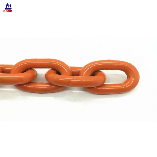 8mm Plastic Coated Orange G100 Alloy Steel Load Lifting Chain