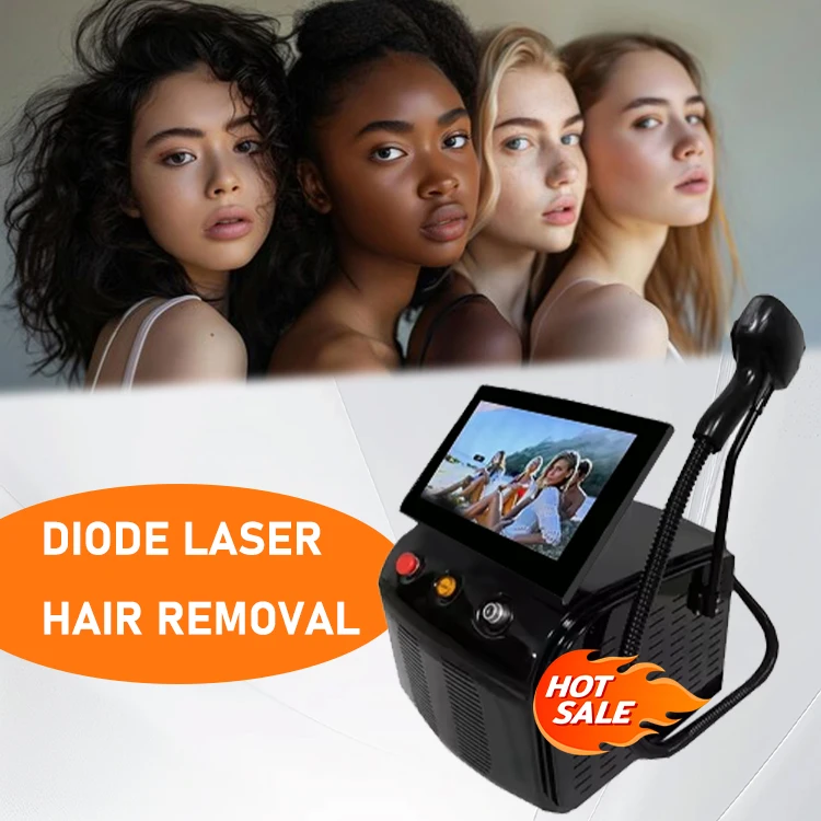 Permanent 3 Wavelengths Diode Laser Hair Removal Machine System 808Nm Diode Laser Hair Removal Machine