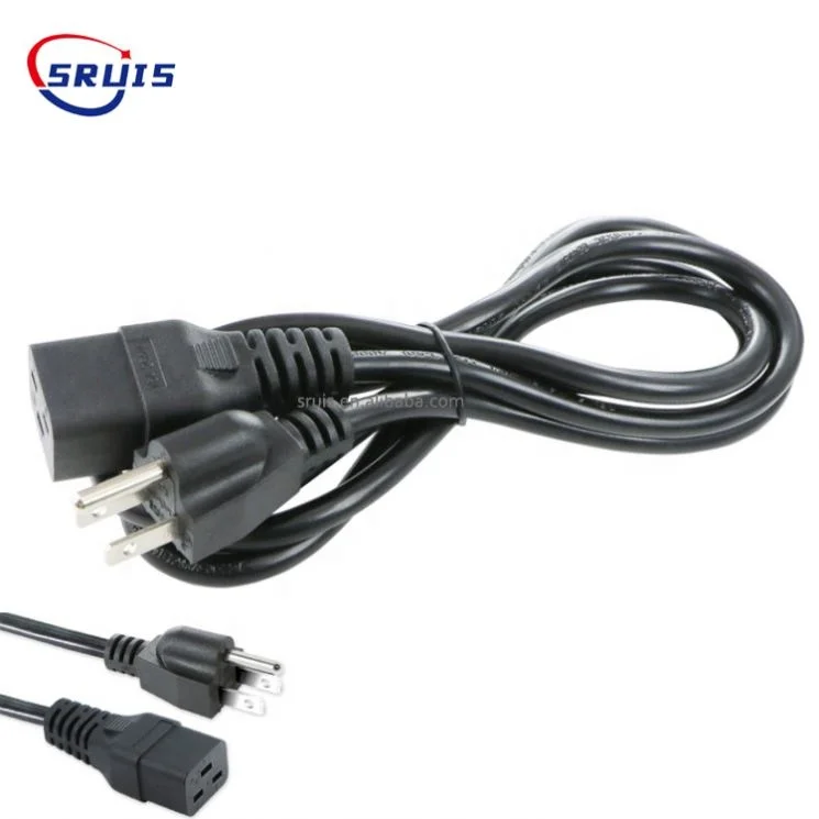 USA NEMA 5-15P  Grade to Angled IEC320 C13 Connector Power Cord